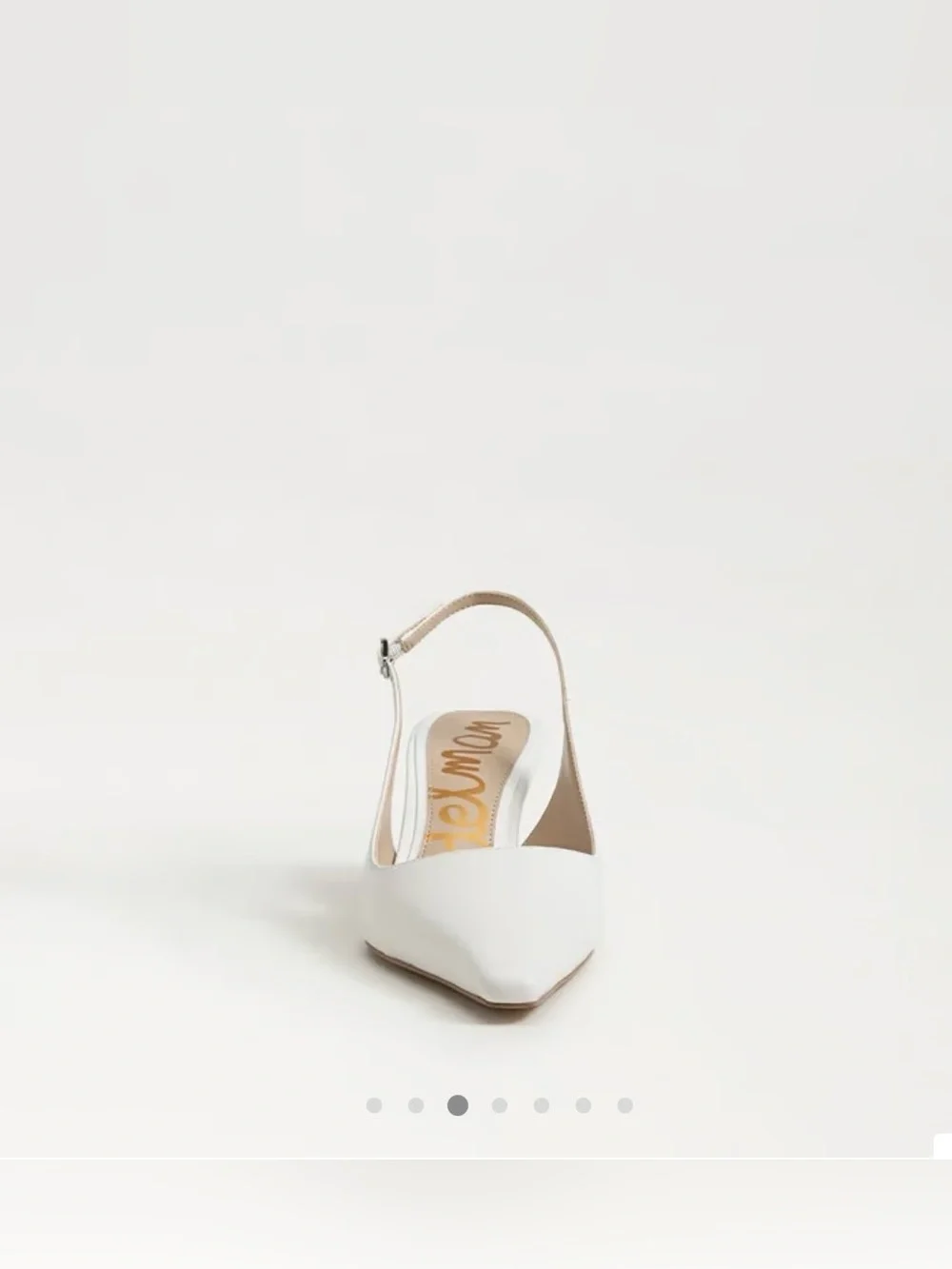 NWT Sam Edelman Bianka Slingback Pump, Bright White Leather, Size 8
